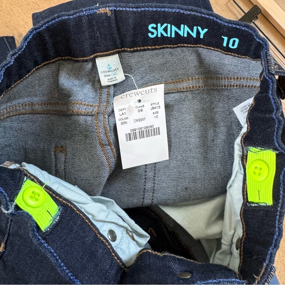 NWT crewcuts | size 10 skinny | dark blue | adjustable waistband - Picture 3 of 7